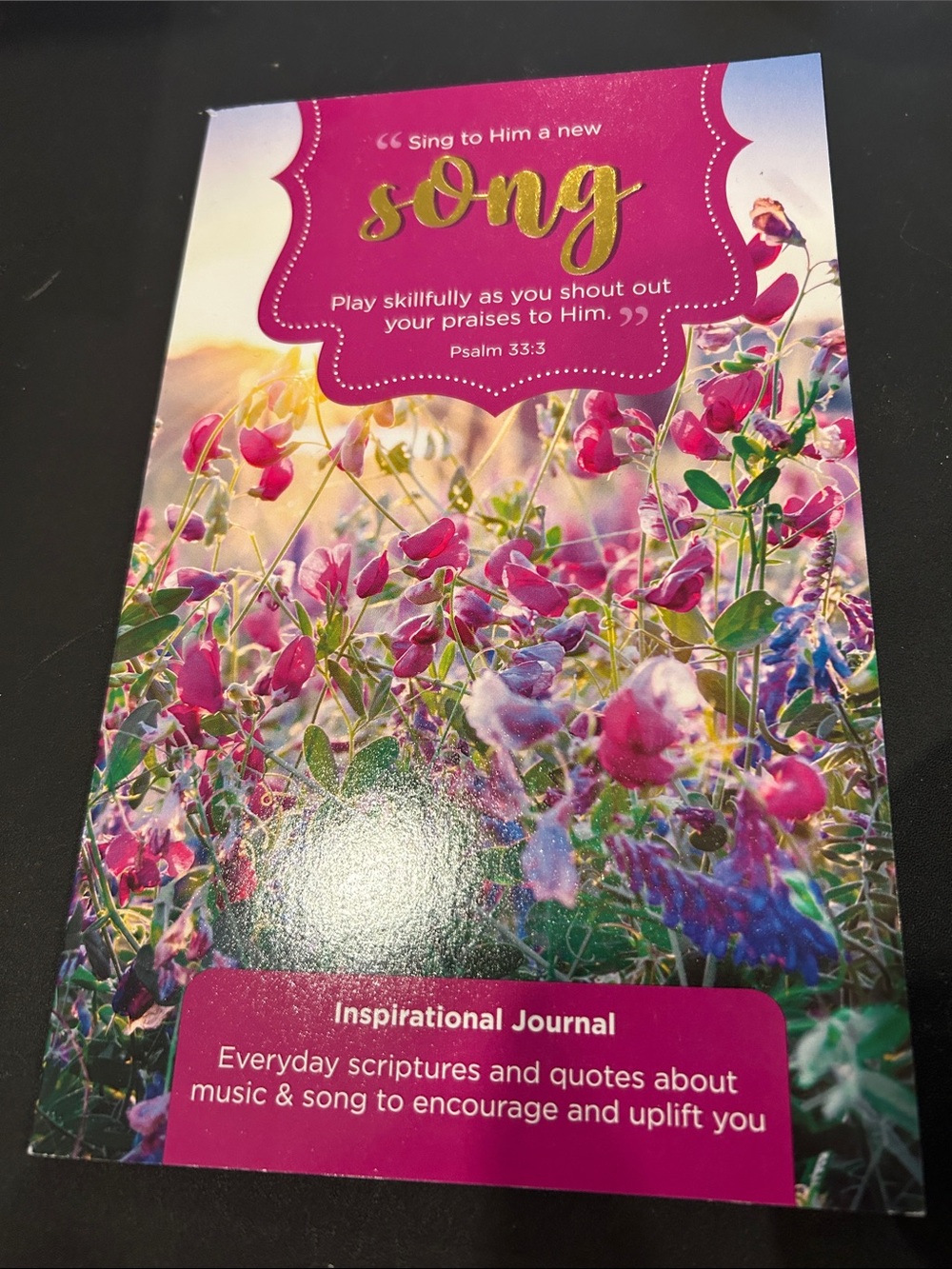 Inspirational 'Song' Floral Journal - Pink & Purple Cover